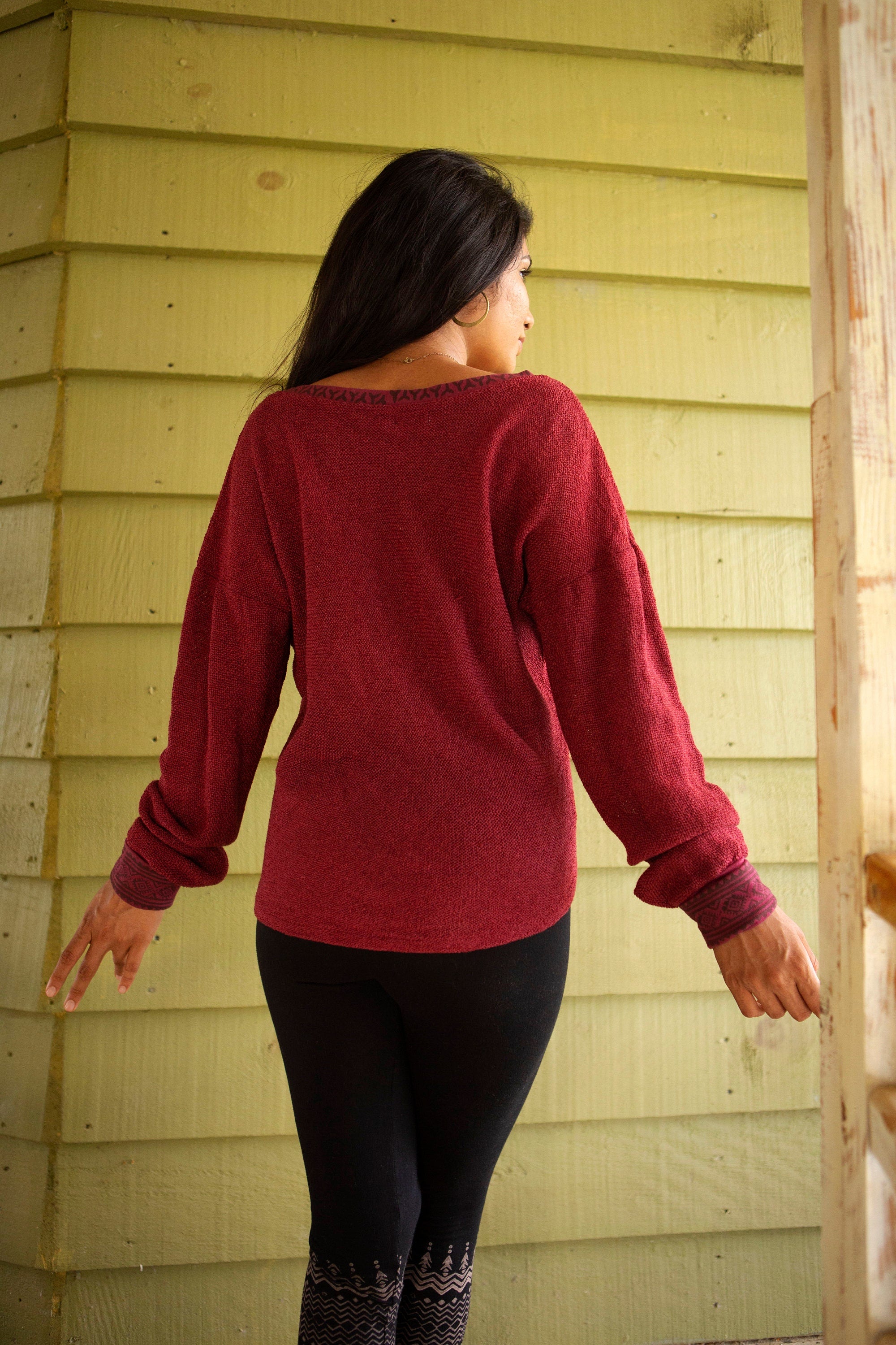 Lockerer Baumwollpullover