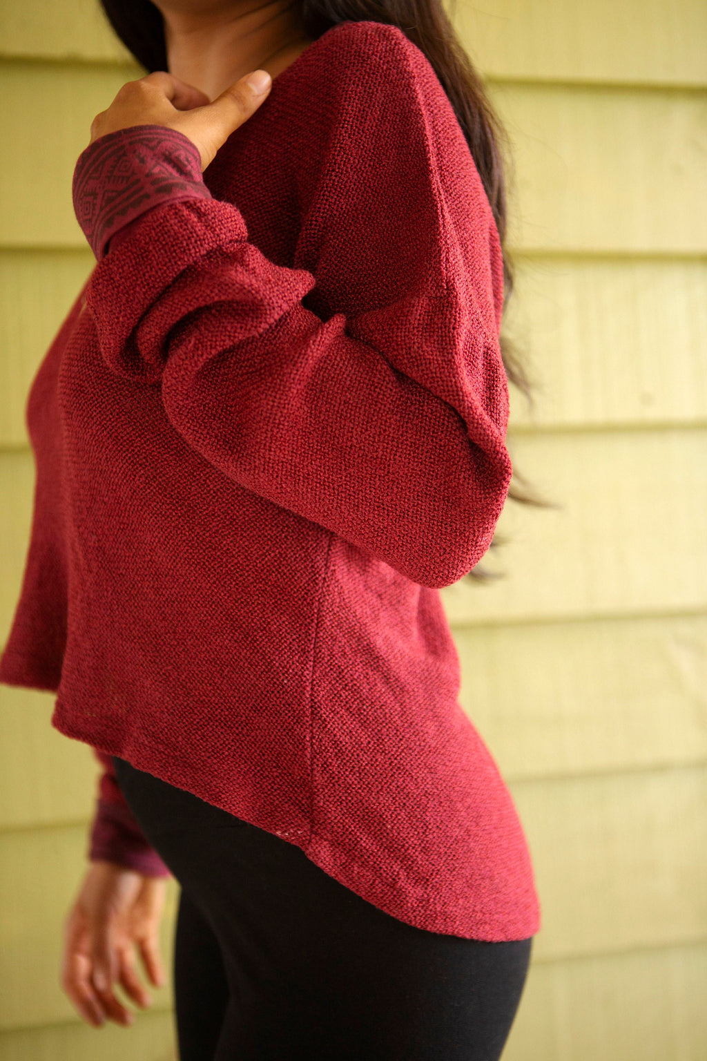 Lockerer Baumwollpullover