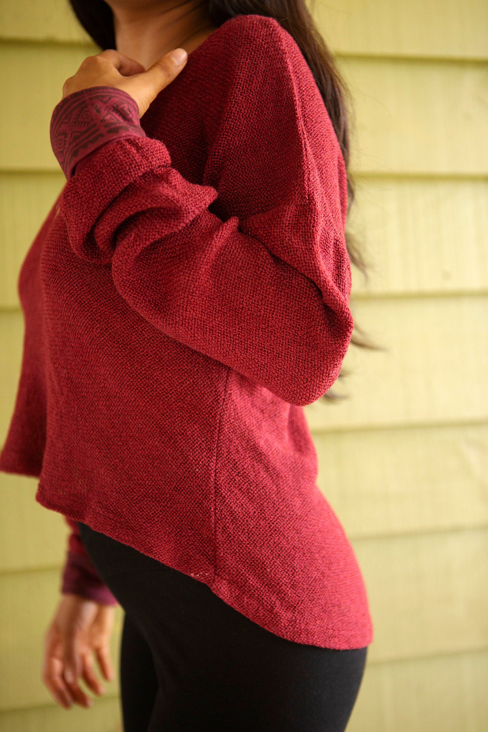 Lockerer Baumwollpullover