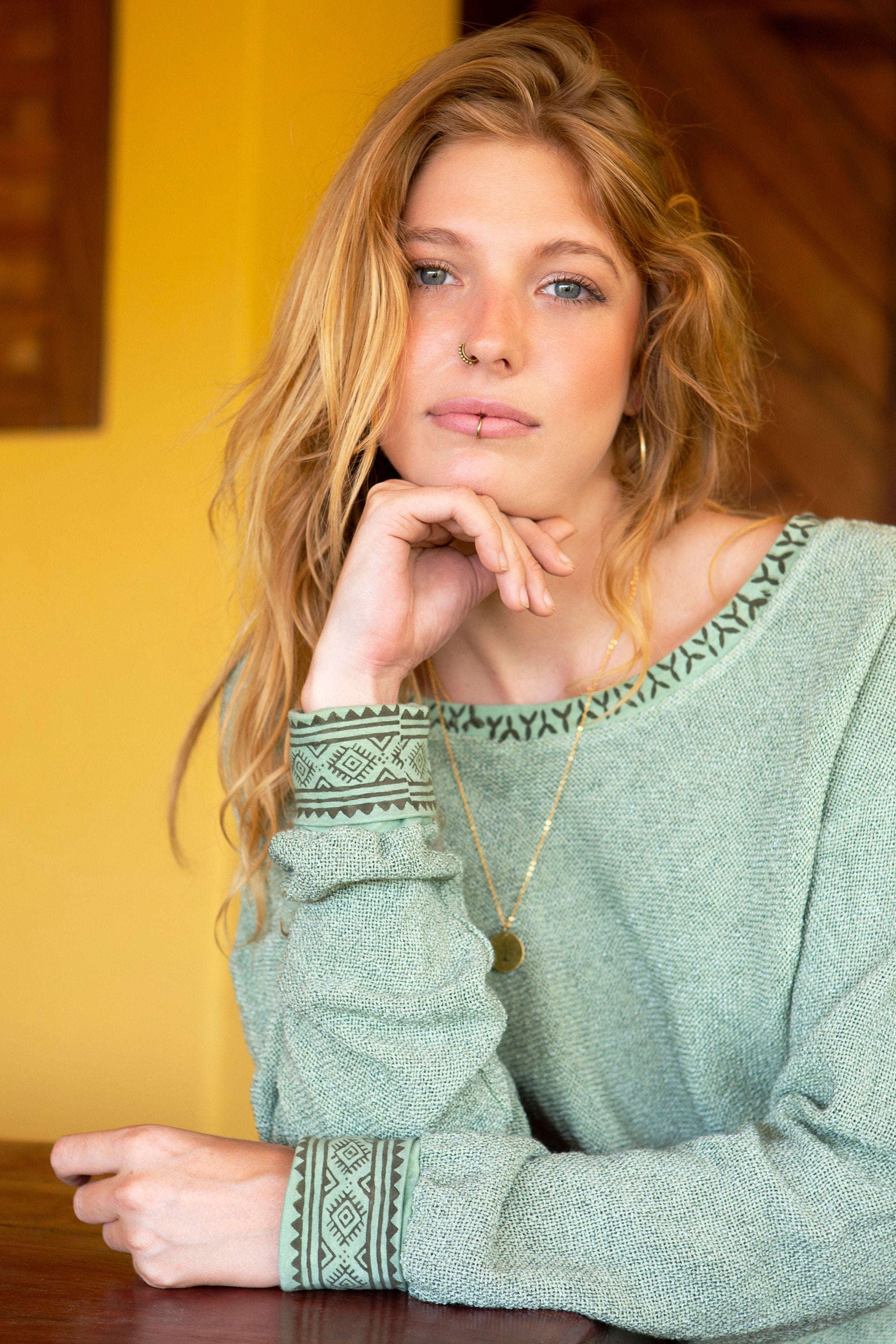 Lockerer Baumwollpullover