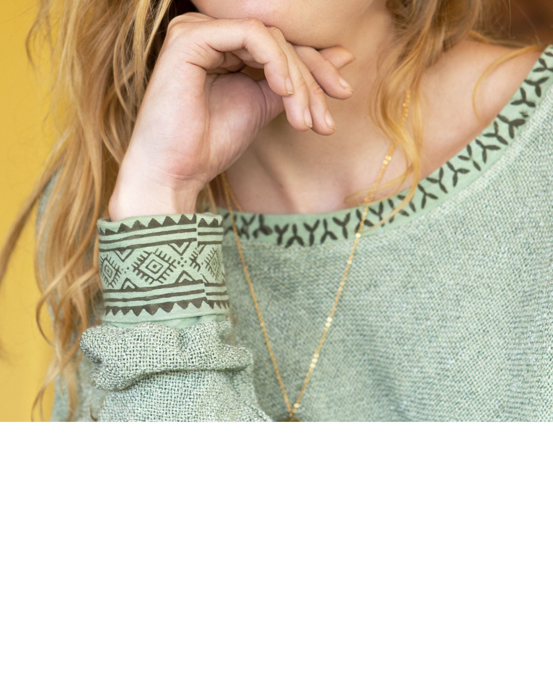 Lockerer Baumwollpullover