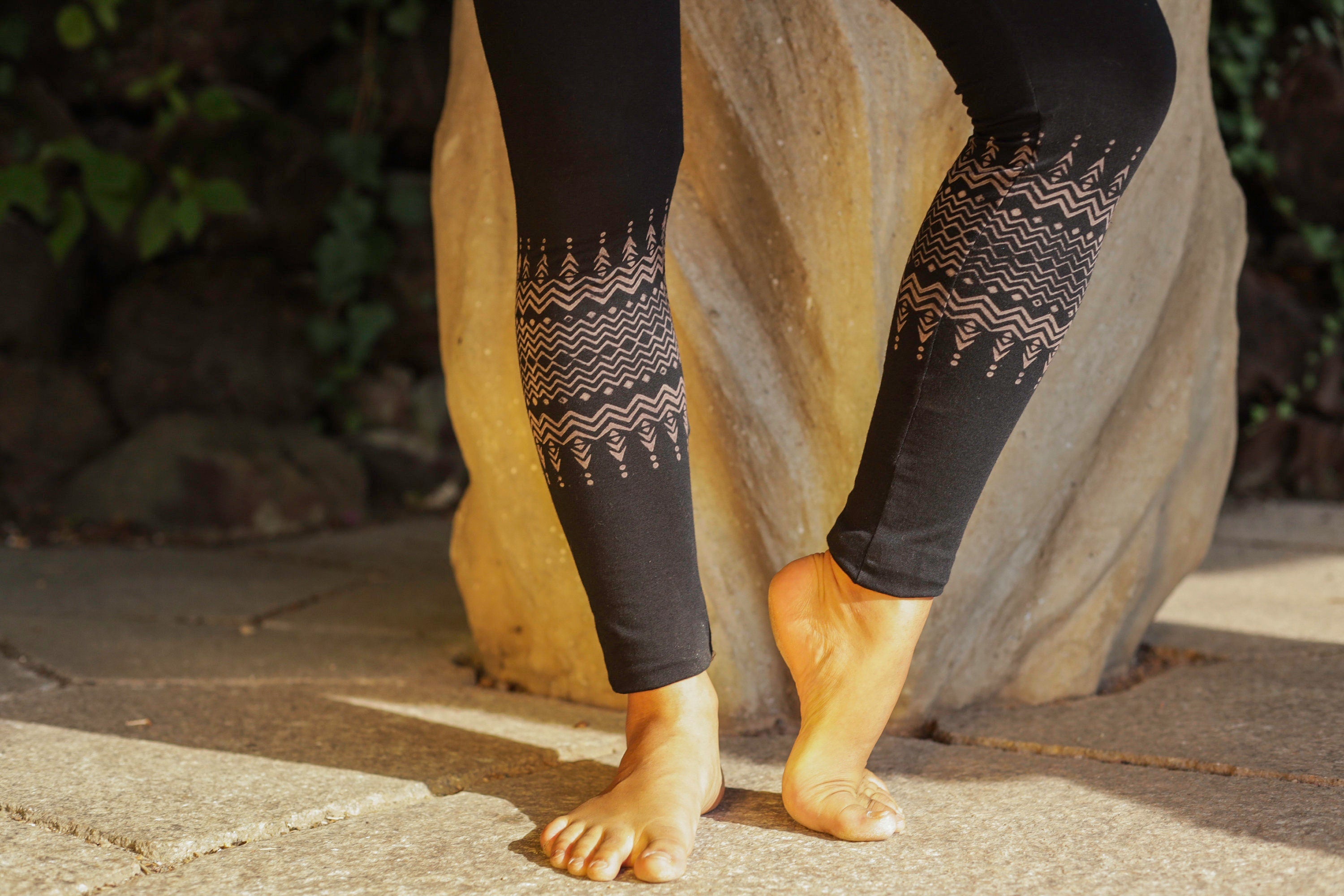 Leggings aus Baumwolle, Yoga-Leggings, bedruckte Leggings