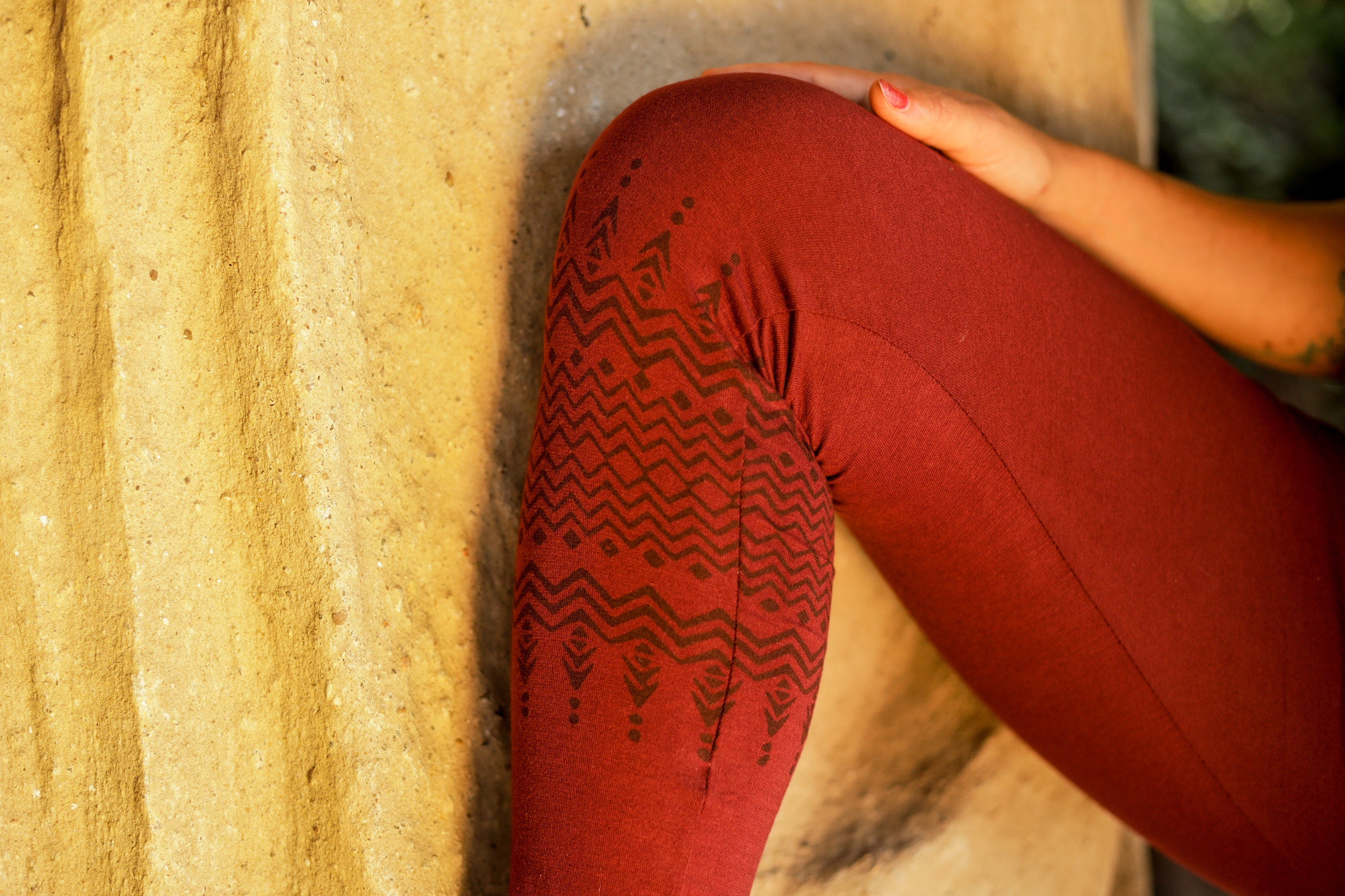 Leggings aus Baumwolle, Yoga-Leggings, bedruckte Leggings