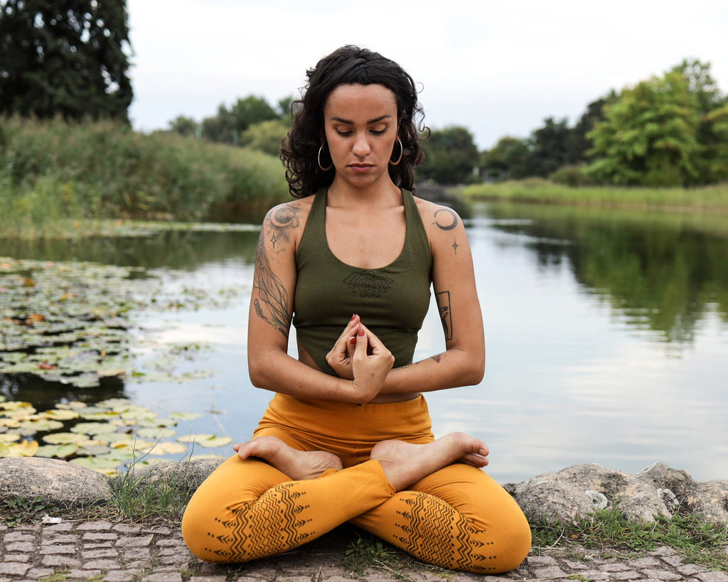Leggings aus Baumwolle, Yogakleidung aus Baumwolle, natürliche Yogakleidung
