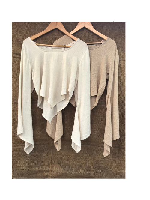 Boho-Top, Langarm-Top, Feen-Top