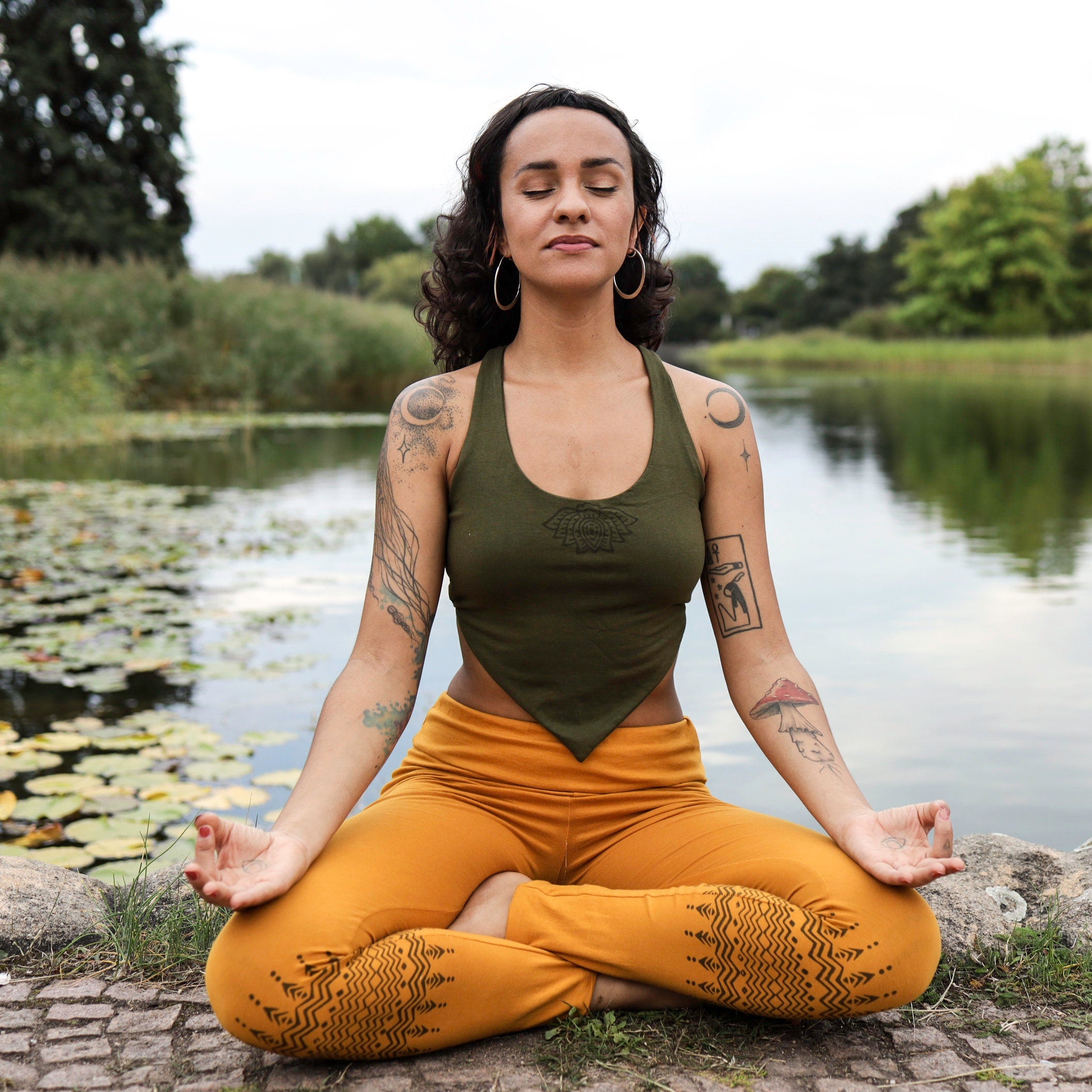 Yoga-Top aus Baumwolle
