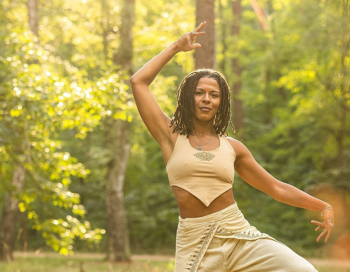 Yoga-Top mit Lotusblume