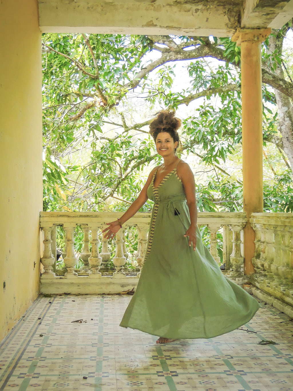 langes Boho-Kleid