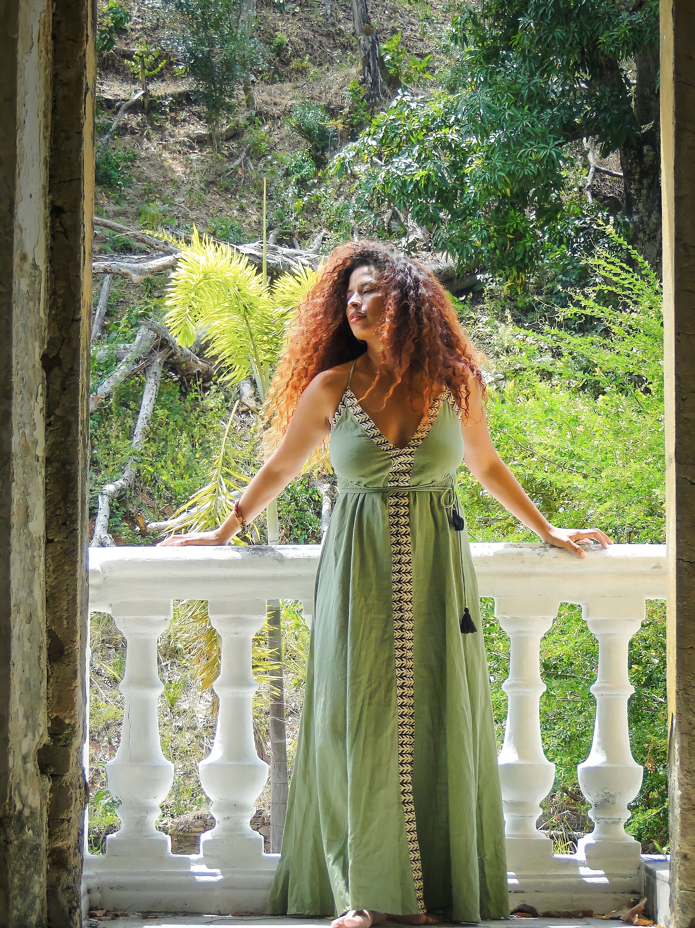 langes Boho-Kleid