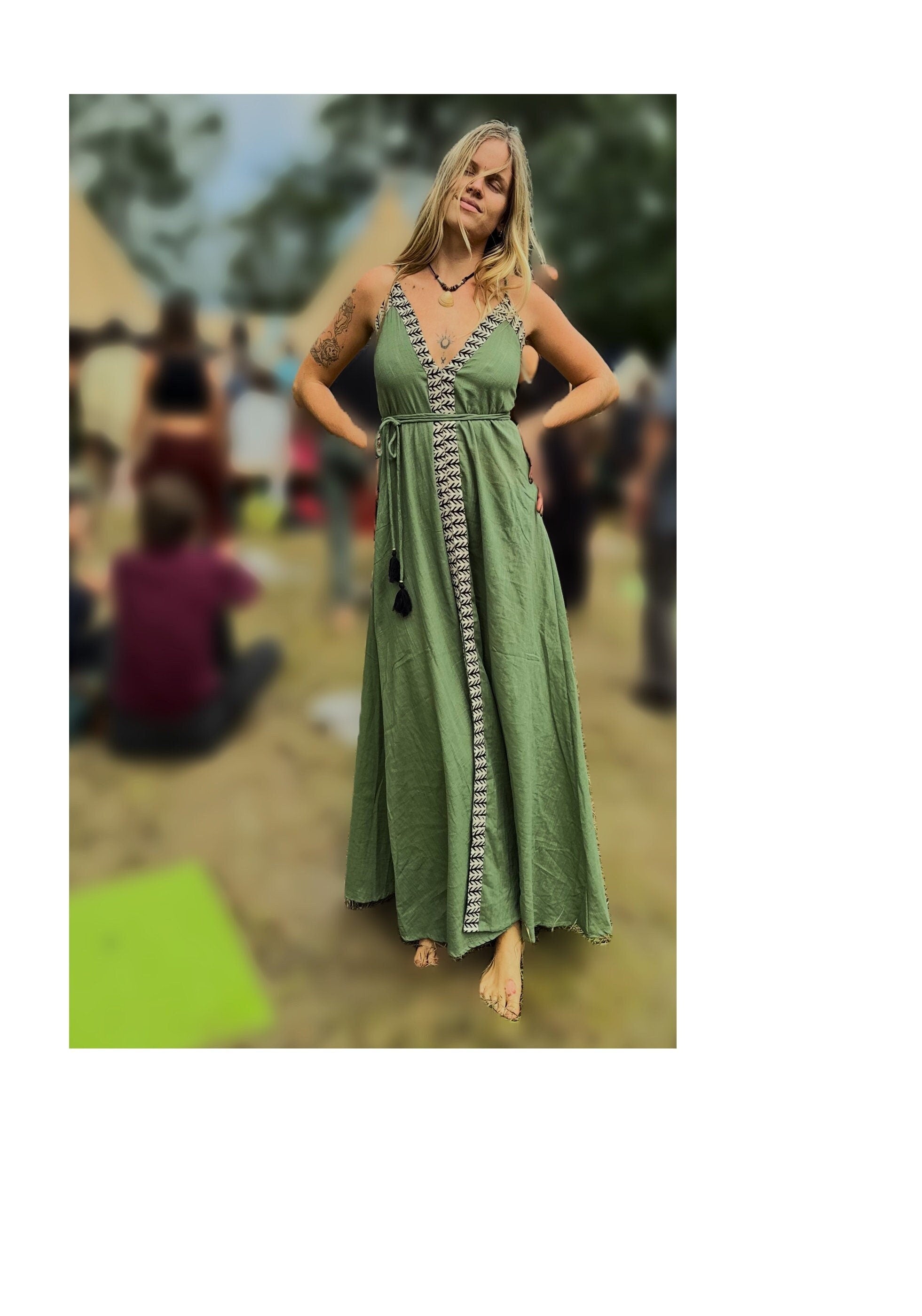 langes Boho-Kleid