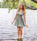 Kurzes Viskosekleid