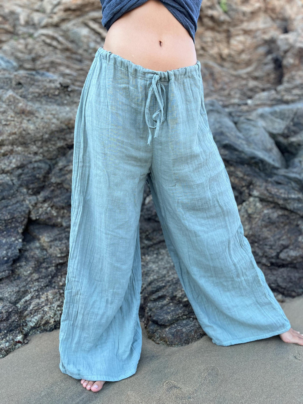 luftige Sommerhose aus weichem Musselinstoff