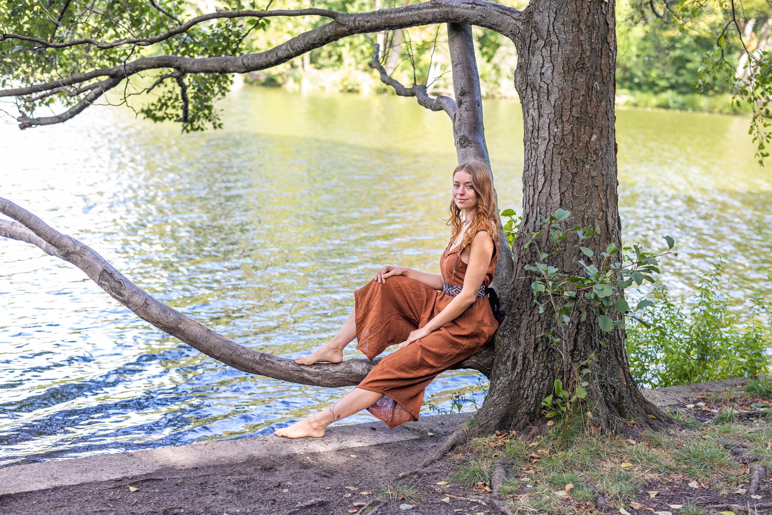 Jumpsuit mit Gürtel