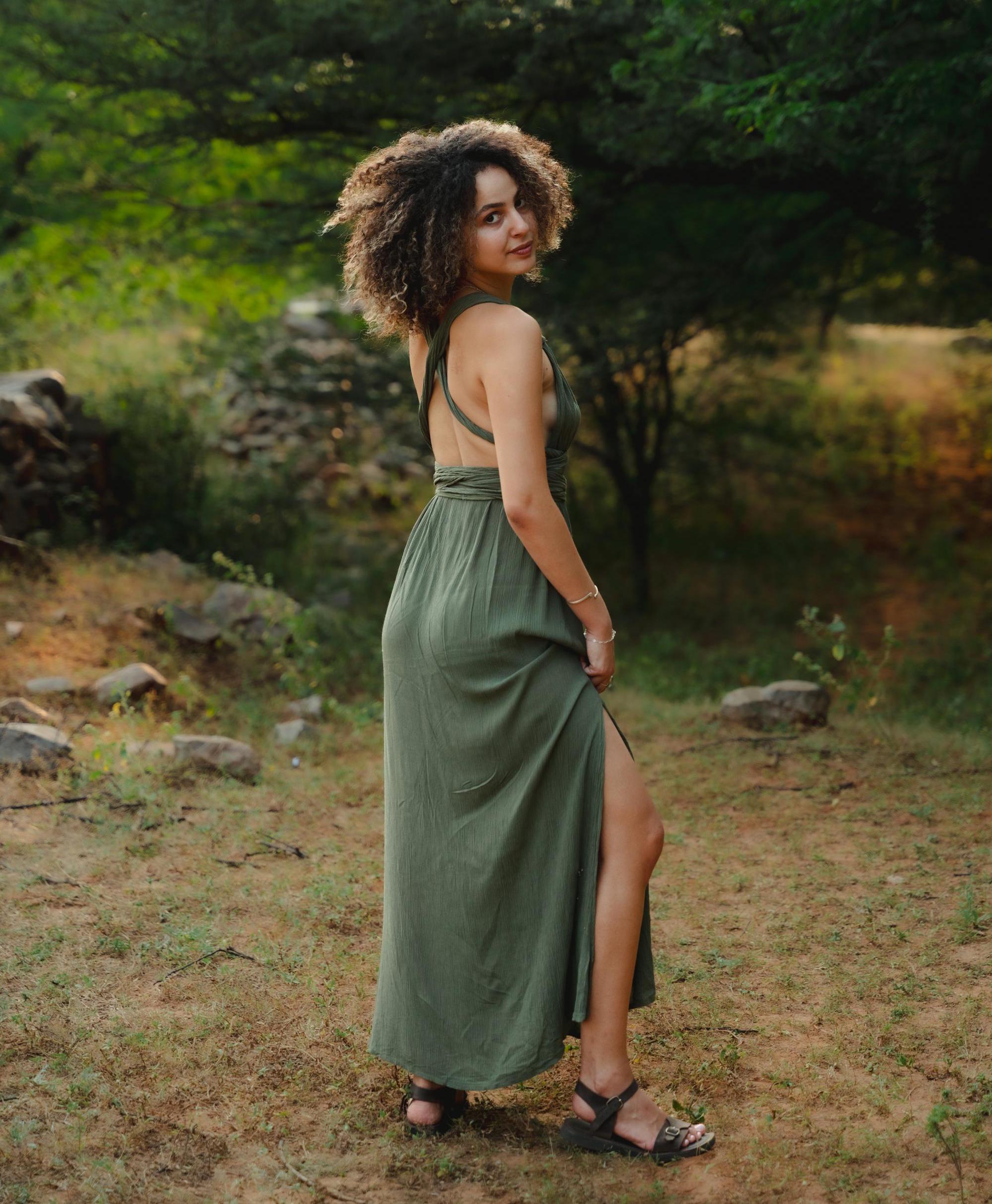 Festliches, bodenlanges Boho-Kleid, Brautjungfernkleid