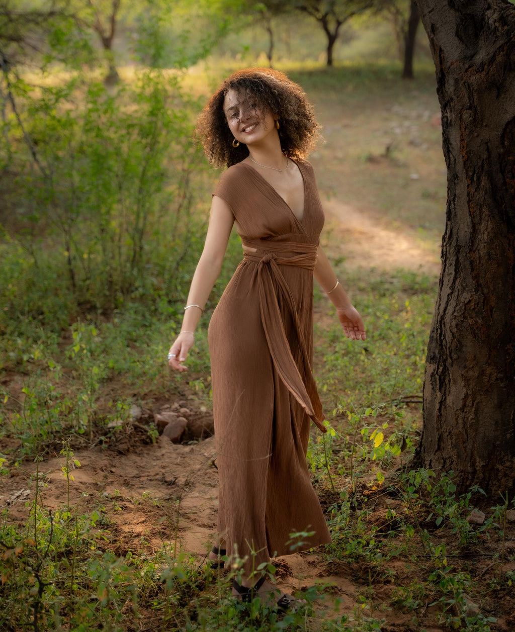 Festliches, bodenlanges Boho-Kleid, Brautjungfernkleid