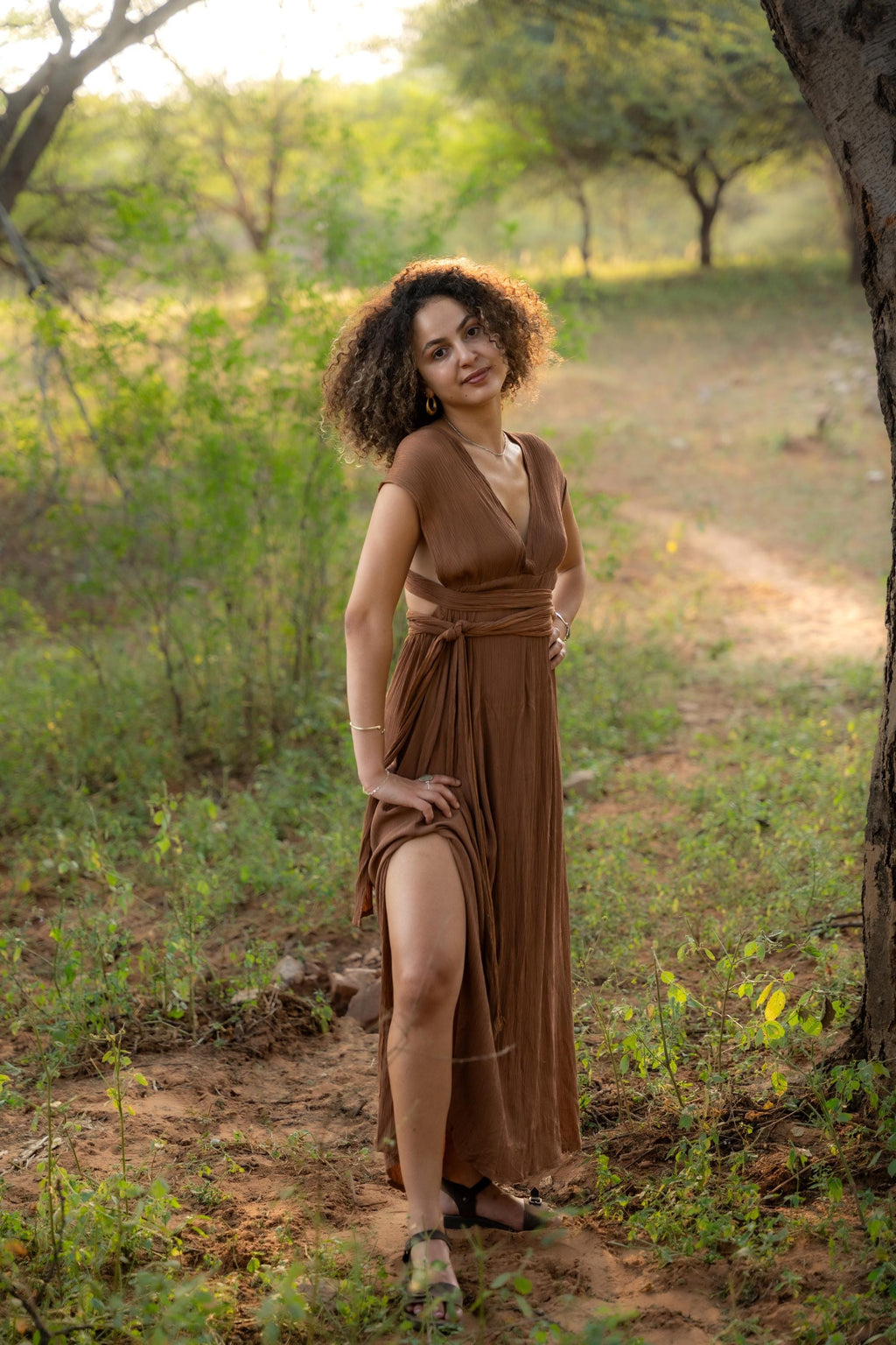 Festliches, bodenlanges Boho-Kleid, Brautjungfernkleid
