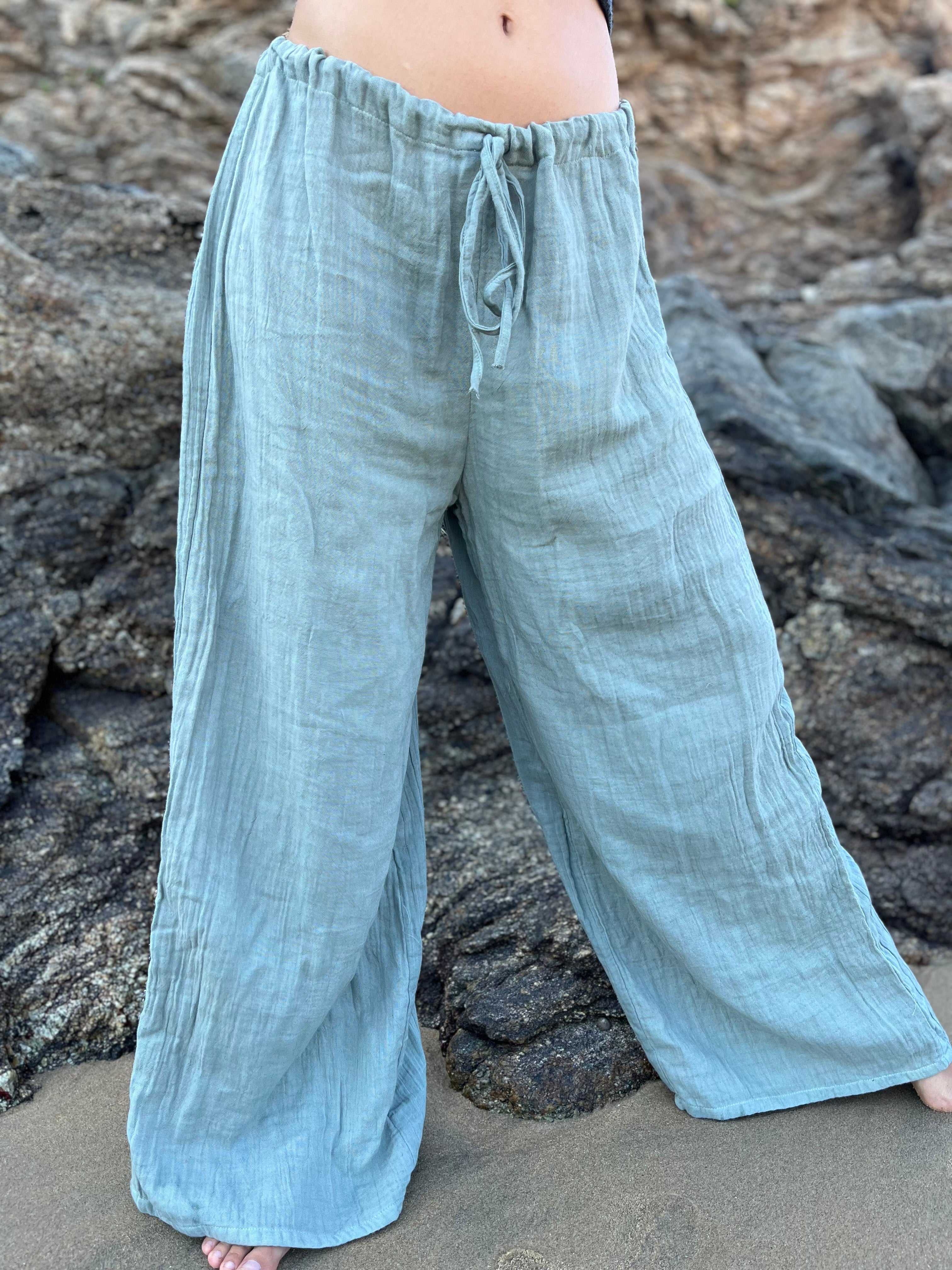 Lässige Hose aus weichem Musselinstoff
